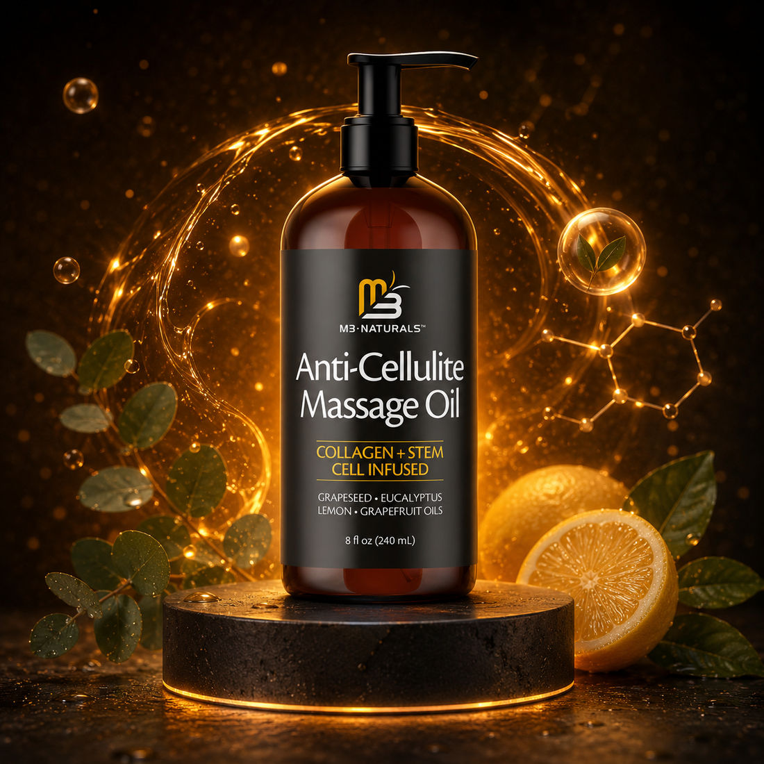 Aceite Masaje Corporal Reafirmante M3 Naturals 240 ml
