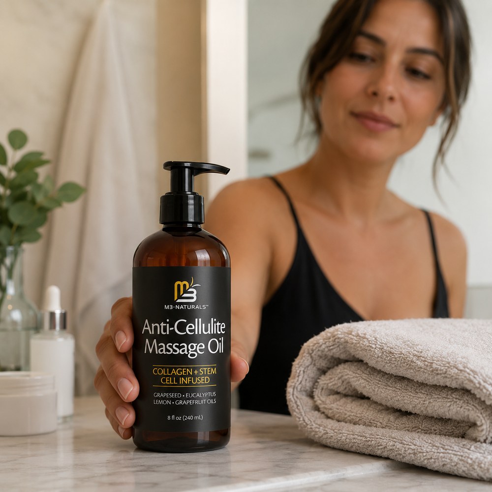 Aceite reafirmante en una rutina de baño